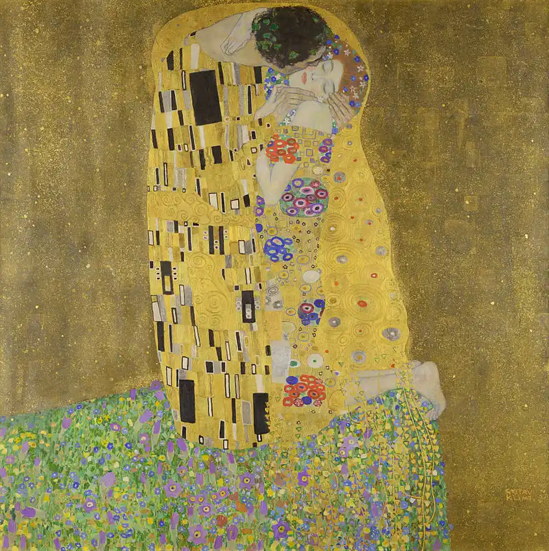El beso, por Gustav Klimt
